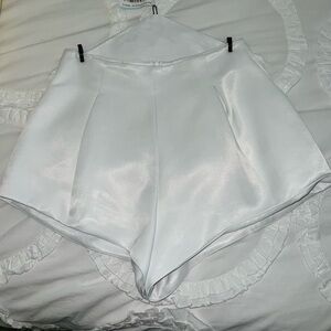 Zara high waisted white shorts